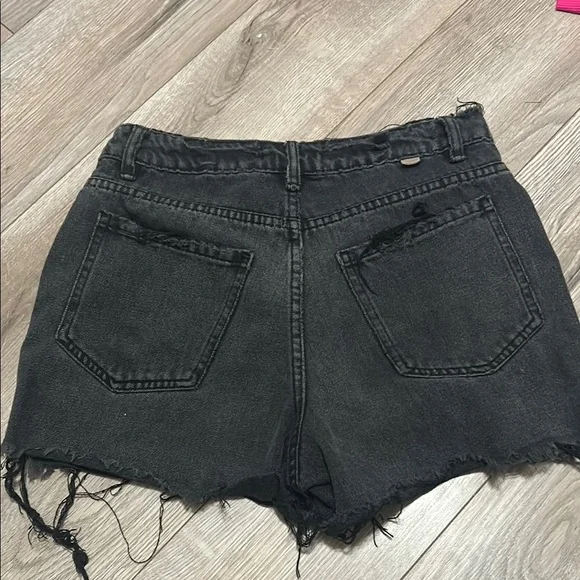 O'Neill Black Distressed Jean Shorts - Picture 2 of 2